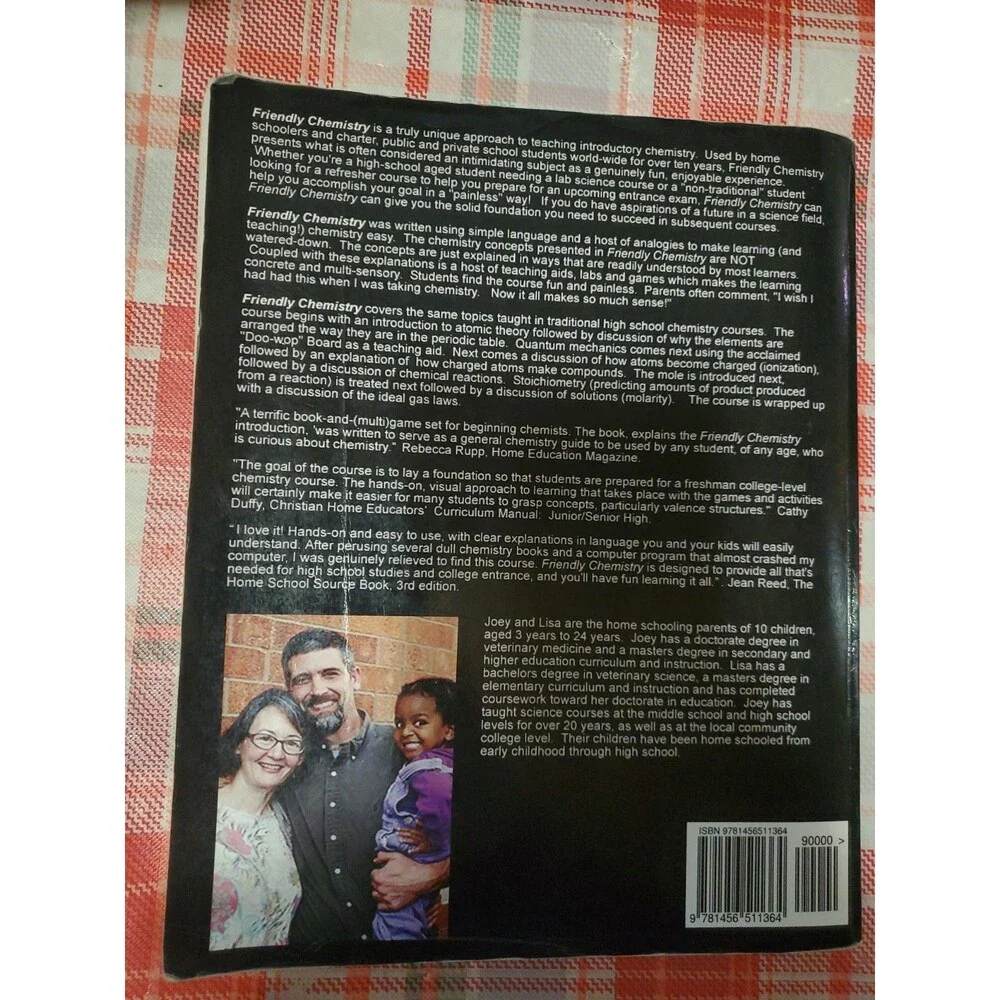 Friendly Chemistry Student Edition 4th Ed Textbook Paperback Homeschool Hajda
